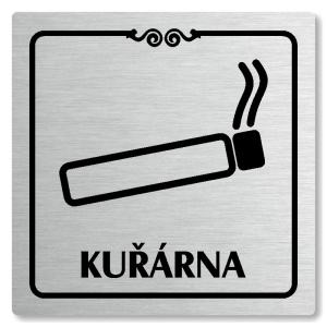 Kuřárna, 148x148mm, stříbrná, Texas
